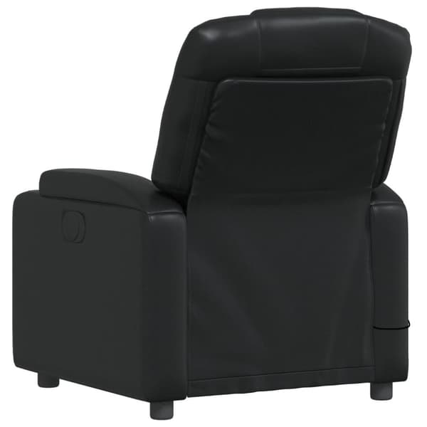 vidaXL Massagefåtölj svart konstläder