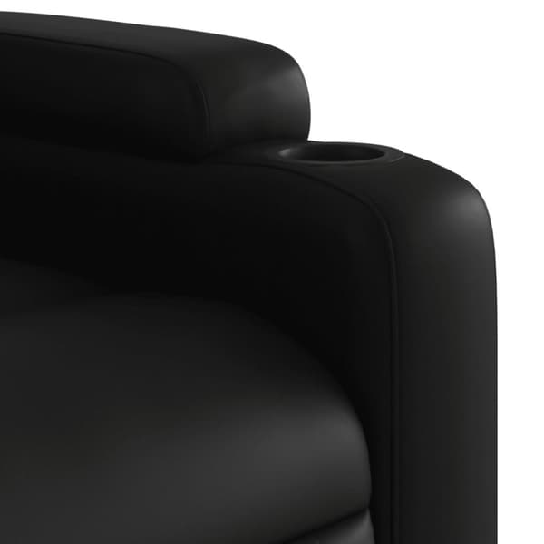vidaXL Massagefåtölj svart konstläder