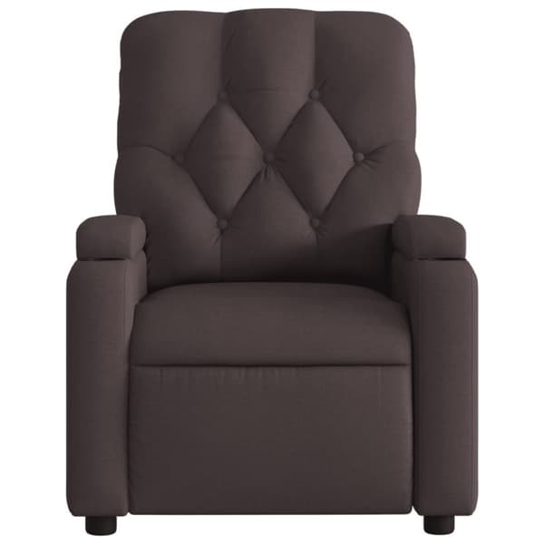 vidaXL Reclinerfåtölj mörkbrun tyg