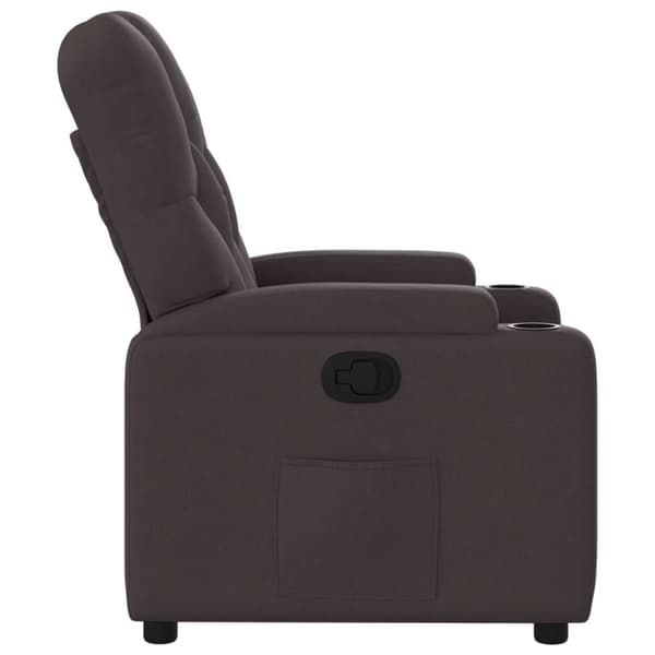 vidaXL Reclinerfåtölj mörkbrun tyg