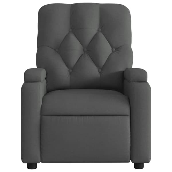 vidaXL Reclinerfåtölj mörkgrå tyg