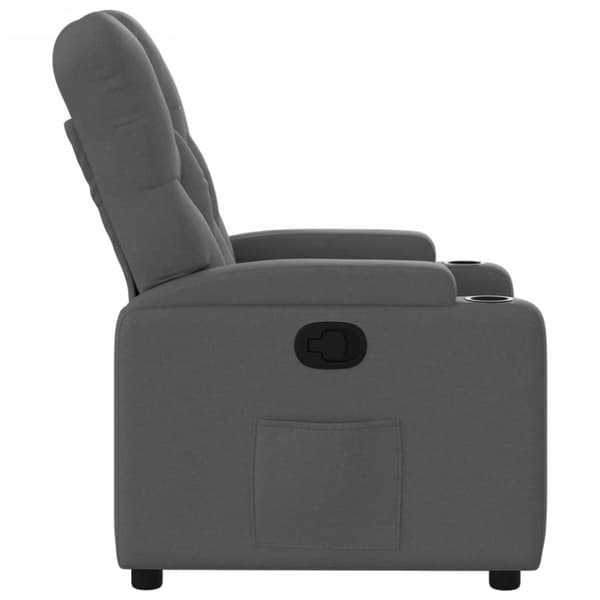 vidaXL Reclinerfåtölj mörkgrå tyg