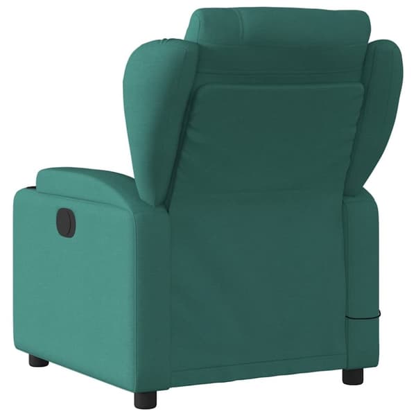 vidaXL Massagefåtölj mörkgrön tyg
