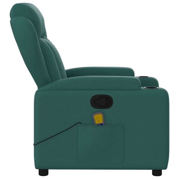 vidaXL massagestol stof mørkegrøn