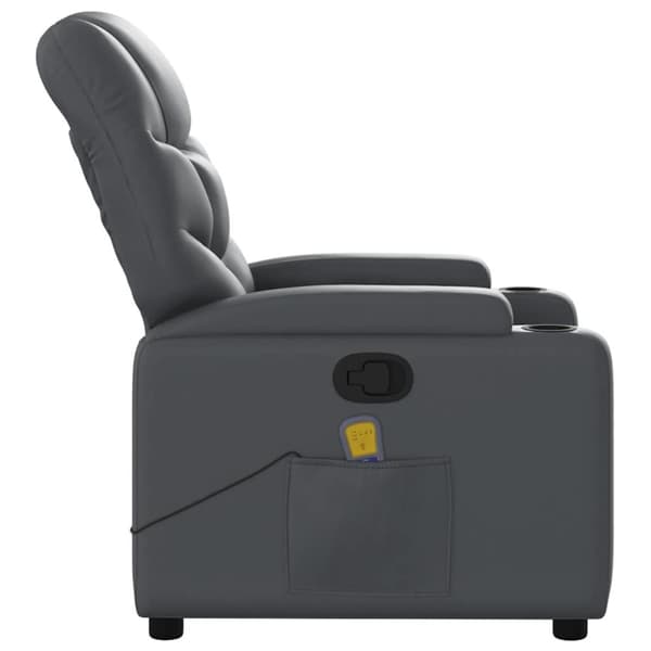 vidaXL Massagefåtölj grå konstläder