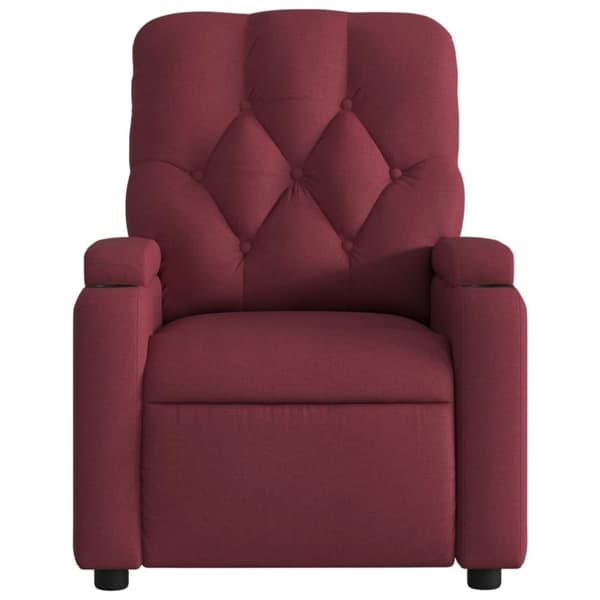 vidaXL Reclinerfåtölj vinröd tyg