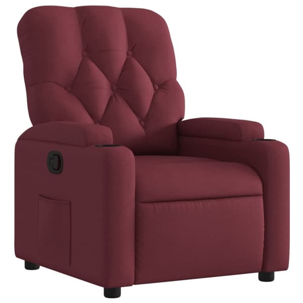 vidaXL Reclinerfåtölj vinröd tyg
