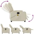Miniatyrbild 6 av 11: vidaXL Massagefåtölj gräddvit konstläder