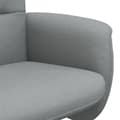 Miniatyrbild 6 av 9: vidaXL Reclinerfåtölj med fotpall ljusgrå tyg