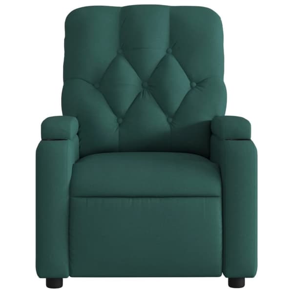 vidaXL Reclinerfåtölj mörkgrön tyg