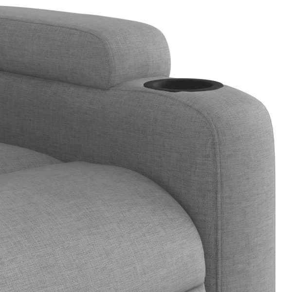 vidaXL Massagefåtölj ljusgrå tyg