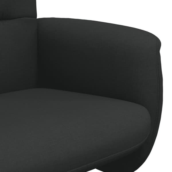 vidaXL Reclinerfåtölj med fotpall svart tyg