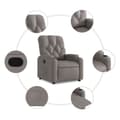 Miniatyrbild 5 av 11: vidaXL Reclinerfåtölj taupe tyg