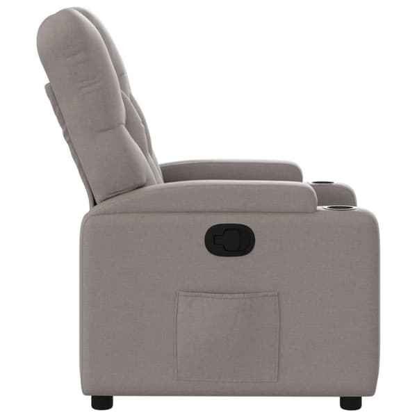 vidaXL Reclinerfåtölj taupe tyg