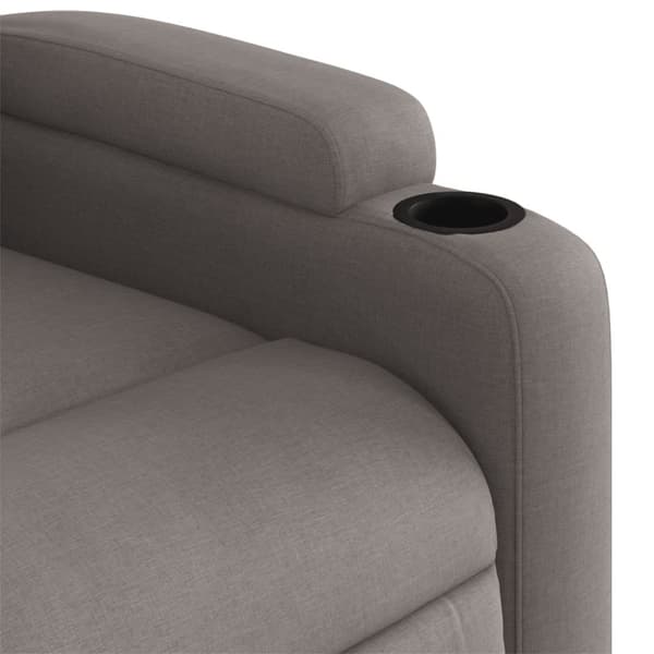 vidaXL Reclinerfåtölj taupe tyg
