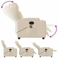 Miniatyrbillede 2 af 7: vidaXL massagestol stof cremefarvet