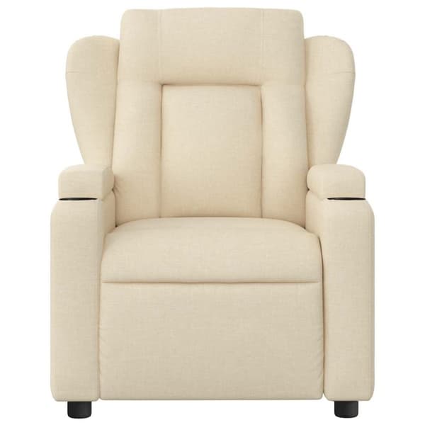 vidaXL massagestol stof cremefarvet