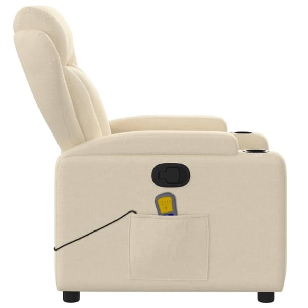 vidaXL massagestol stof cremefarvet