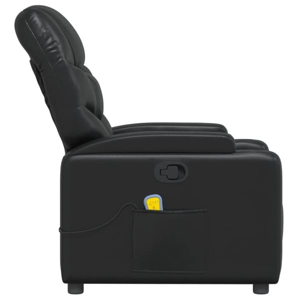 vidaXL Massagefåtölj svart konstläder