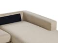 Miniatyrbillede 7 af 10: Sofa Chaiselong Sort Kunstlæder med Skumfyld og Sølv Krom Metalben 5 personers U-formet Moderne Fodstøtte Tuftet Klik Klak modul Sovefunktion