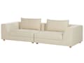 Miniatyrbillede 4 af 10: Polstret polyester beige sofapuder lav ryg tykt sæde 3-personers sofa til stuen moderne