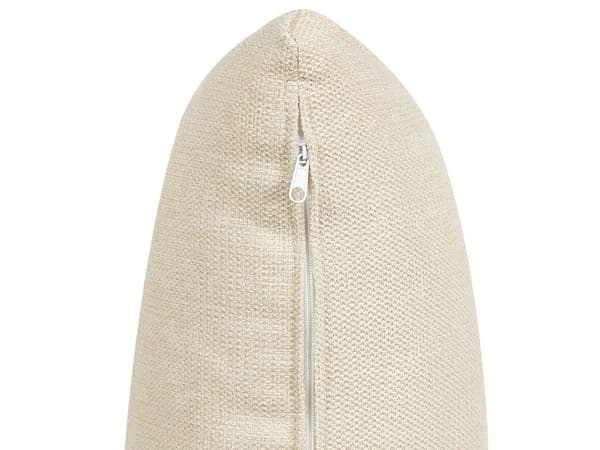 Polstret polyester beige sofapuder lav ryg tykt sæde 3-personers sofa til stuen moderne