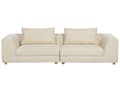 Miniatyrbillede 1 af 10: Polstret polyester beige sofapuder lav ryg tykt sæde 3-personers sofa til stuen moderne