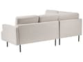 Miniatyrbild 5 av 11: Höger hörn Soffa Polyester Ljusbeige 4-sits Möbeltapetserad Metallben Vävt tyg Kudde i ryggen Minimalistisk Modern
