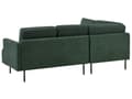 Miniatyrbild 5 av 11: Höger hörn Soffa Polyester Mörkgrön 4-sits Möbeltapetserad Metallben Vävt tyg Kudde i ryggen Minimalistisk Modern