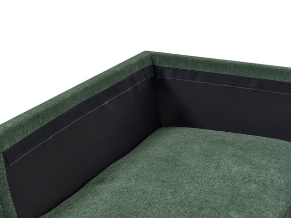 Höger hörn Soffa Polyester Mörkgrön 4-sits Möbeltapetserad Metallben Vävt tyg Kudde i ryggen Minimalistisk Modern