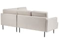 Miniatyrbild 5 av 11: Vänster Hörnsoffa Polyester Ljusbeige 4-sits Möbeltapetserad Metallben Vävt tyg Kuddad rygg Minimalistisk Modern