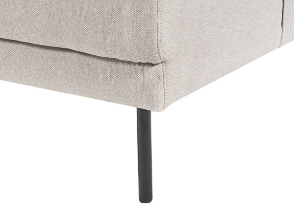 Vänster Hörnsoffa Polyester Ljusbeige 4-sits Möbeltapetserad Metallben Vävt tyg Kuddad rygg Minimalistisk Modern