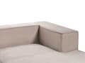 Miniatyrbillede 7 af 9: Højre hjørnesofa 2-personers beige grå velour hjørnesofa minimalistisk stil