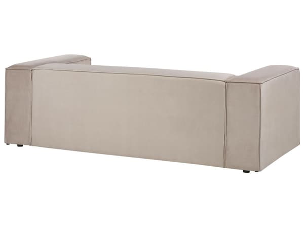 Høyrevendt 2-seters Hjørnesofa Taupe Fløyel med polstring og lav rygg Minimalistisk stil