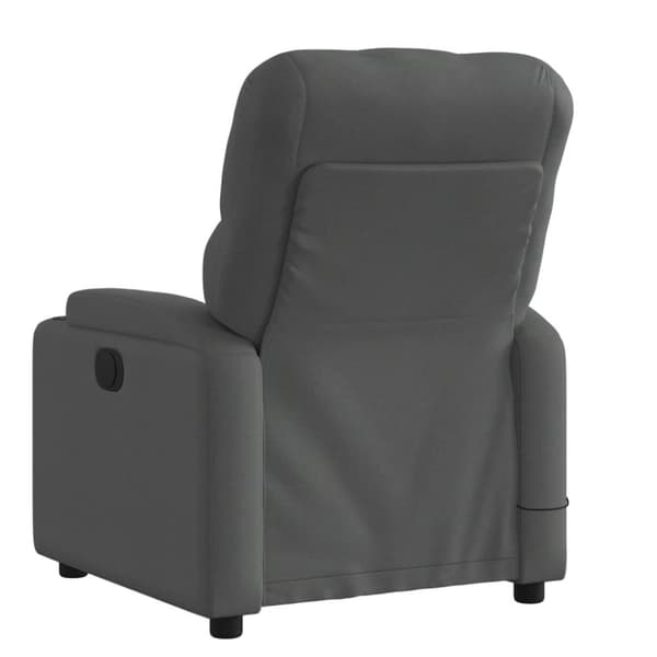 vidaXL Massagefåtölj mörkgrå tyg