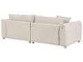 Miniatyrbillede 5 af 11: Flydersofa Beige Velour 3 Personers Moderne Blød Sofa Designsofa til Værelse Stofsofa
