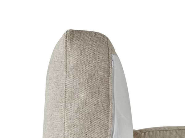 Hjørnesofa med Chaiselong Beige Velour 3 Personers Sofa L Formet Dyb Sofahjørne Siddemøbel Blød Stofsofa Højrevendt