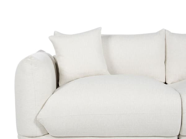 Flydersofa Off White Velour 3 Personers Moderne Blød Sofa Designsofa til Værelse Stofsofa