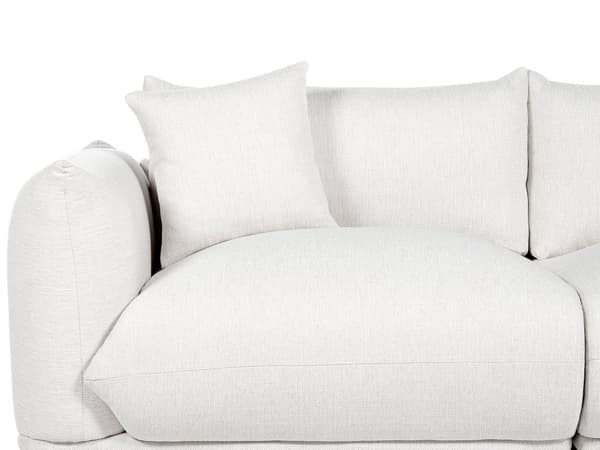 Flydersofa Off White Velour 3 Personers Moderne Blød Sofa Designsofa til Værelse Stofsofa