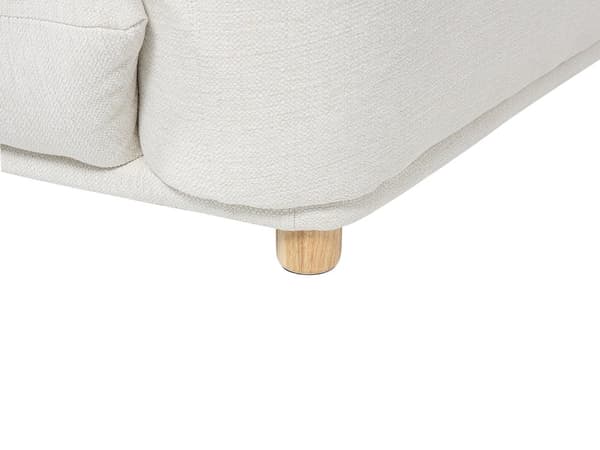 Flydersofa Off White Velour 3 Personers Moderne Blød Sofa Designsofa til Værelse Stofsofa
