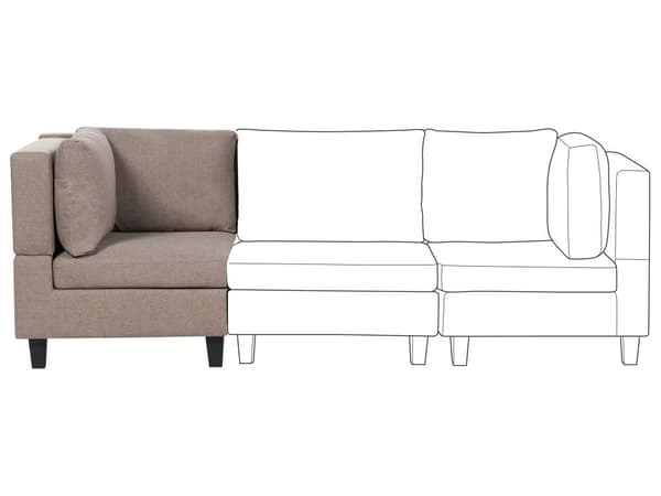 Hjørnestol Mørkegrå Polyester 1 Personers Klassisk Højrygget Modul Sektion Polstret Aftagelige Betræk Stue Tilbehør Designer Stol Inspiration