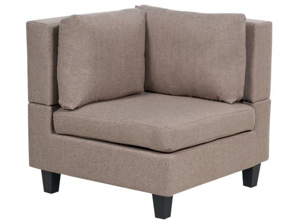 Hjørnestol Mørkegrå Polyester 1 Personers Klassisk Højrygget Modul Sektion Polstret Aftagelige Betræk Stue Tilbehør Designer Stol Inspiration