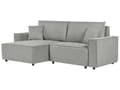 Miniatyrbillede 5 af 11: Hjørnesofa med Chaiselong Grå Stof 3 Personers Sofa L Formet Dyb Sofahjørne Siddemøbel Blød Stofsofa Højrevendt