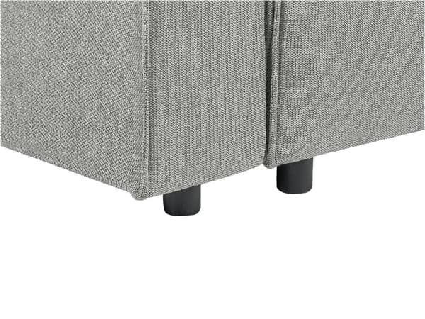 Hjørnesofa med Chaiselong Grå Stof 3 Personers Sofa L Formet Dyb Sofahjørne Siddemøbel Blød Stofsofa Højrevendt