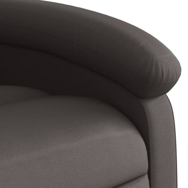 vidaXL Reclinerfåtölj mörkbrun äkta läder