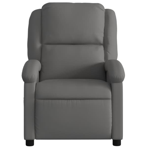 vidaXL Reclinerfåtölj grå äkta läder
