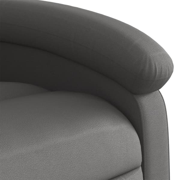 vidaXL Reclinerfåtölj grå äkta läder