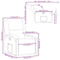 Miniatyrbild 10 av 11: vidaXL Reclinerfåtölj grå äkta läder