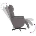 Miniatyrbild 6 av 11: vidaXL Massagefåtölj med fotstöd grå konstläder