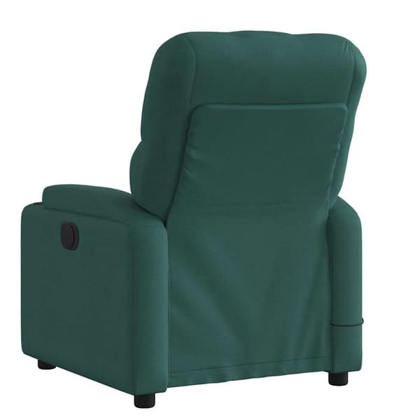 vidaXL Massagefåtölj mörkgrön tyg